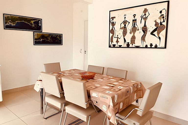 Apto 6 Pessoas • Piscina • 250m Praia • Wi-Fi • Ar