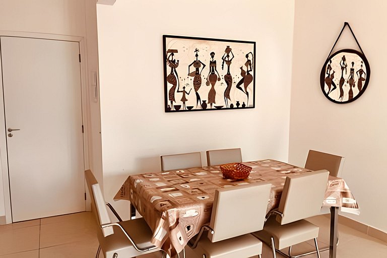 Apto 6 Pessoas • Piscina • 250m Praia • Wi-Fi • Ar