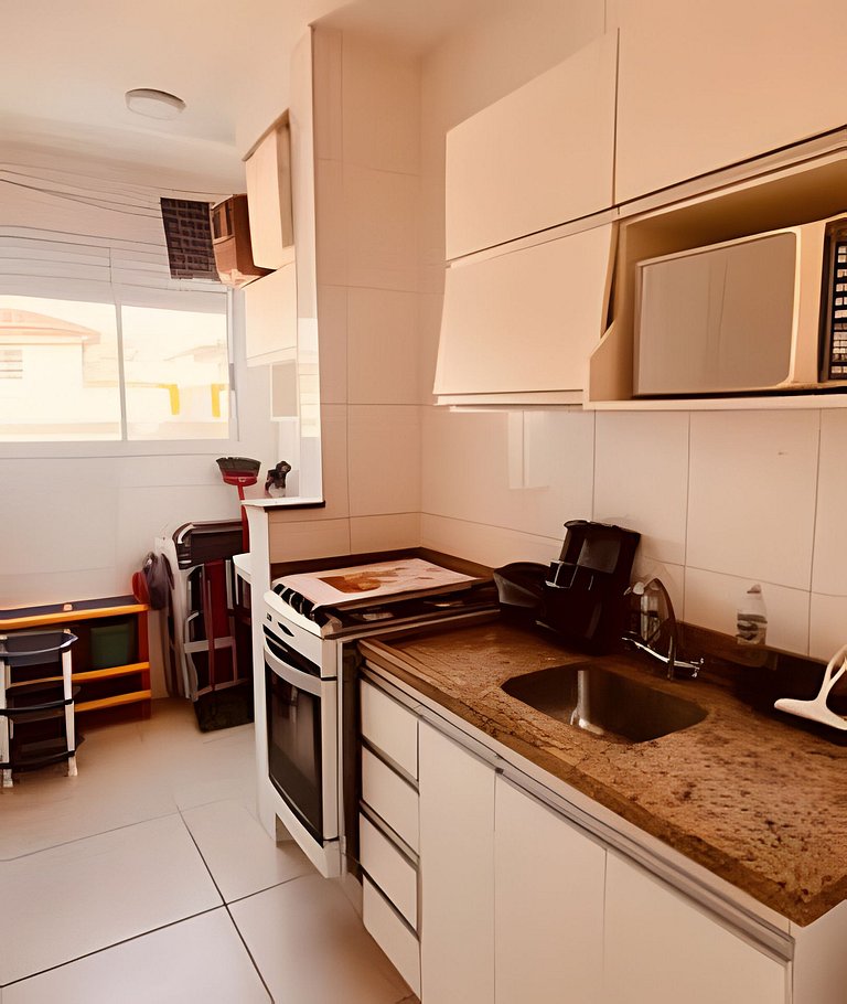 Apto 6 Pessoas • Piscina • 250m Praia • Wi-Fi • Ar