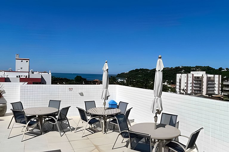 Piscina/Sauna a 250m Praia Toninhas c/ AC e Wi-Fi