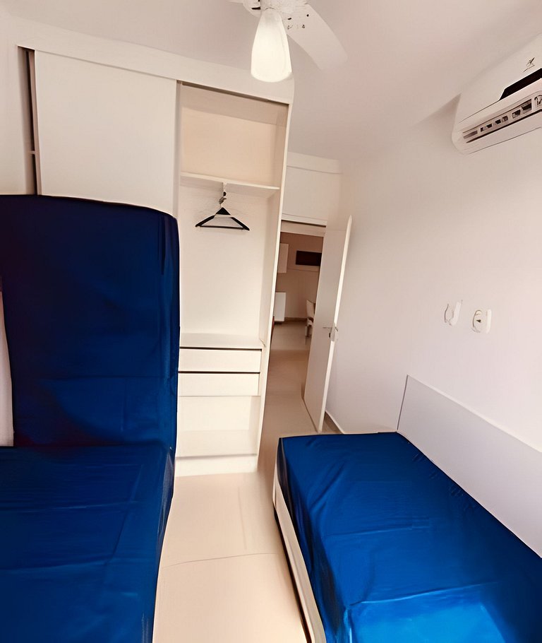 Apto 6 Pessoas • Piscina • 250m Praia • Wi-Fi • Ar