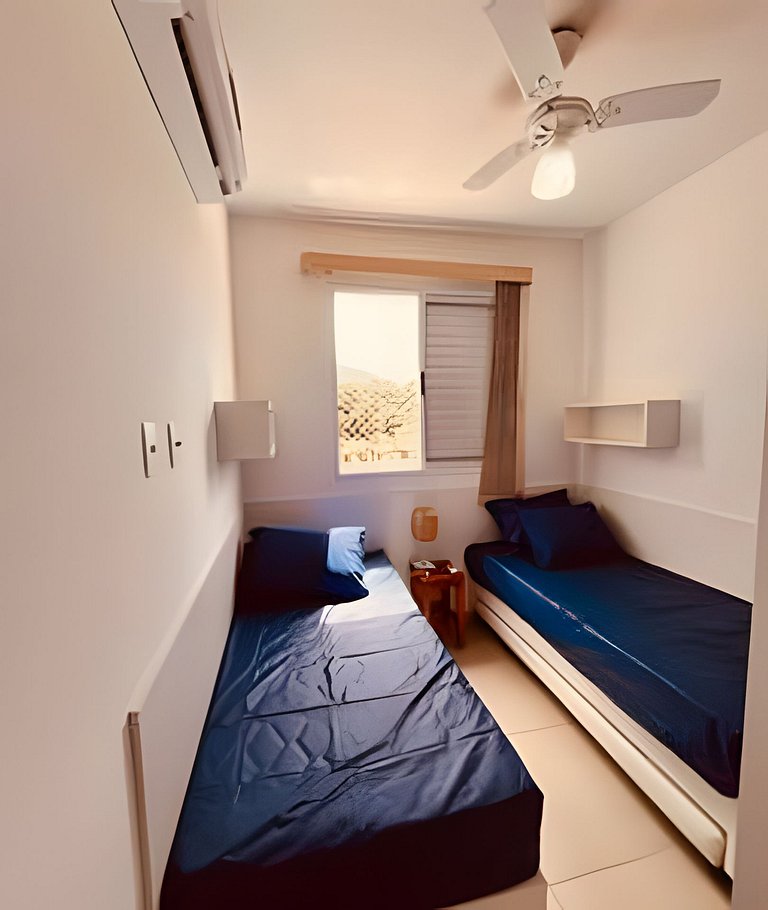 Apto 6 Pessoas • Piscina • 250m Praia • Wi-Fi • Ar