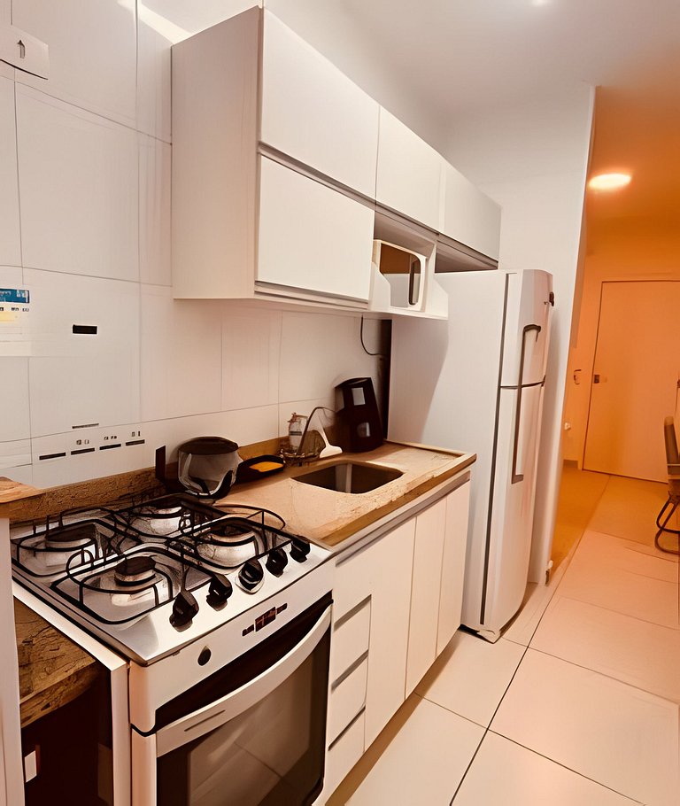 Apto 6 Pessoas • Piscina • 250m Praia • Wi-Fi • Ar