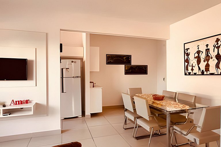 Apto 6 Pessoas • Piscina • 250m Praia • Wi-Fi • Ar