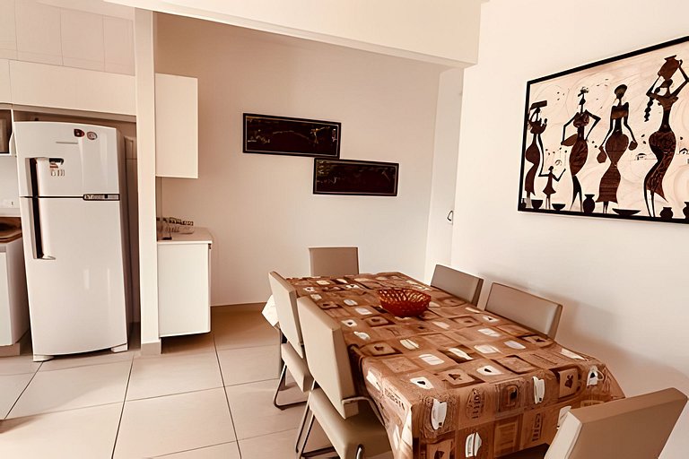 Apto 6 Pessoas • Piscina • 250m Praia • Wi-Fi • Ar