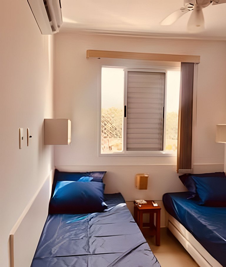 Apto 6 Pessoas • Piscina • 250m Praia • Wi-Fi • Ar