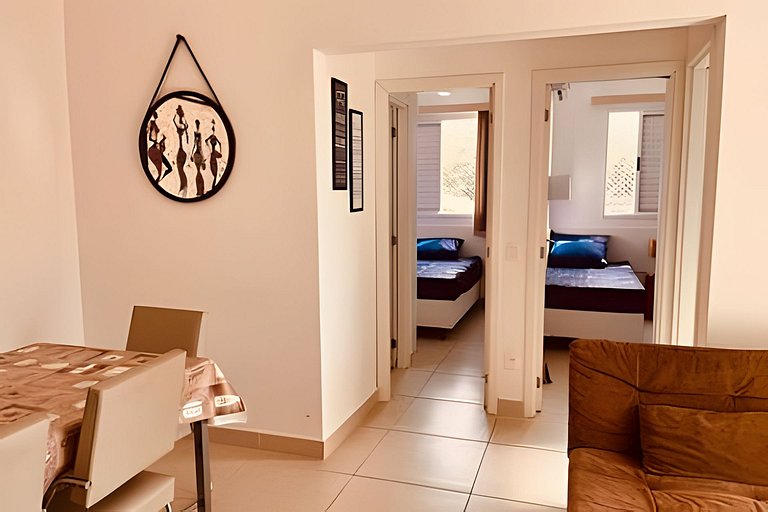 Apto 6 Pessoas • Piscina • 250m Praia • Wi-Fi • Ar