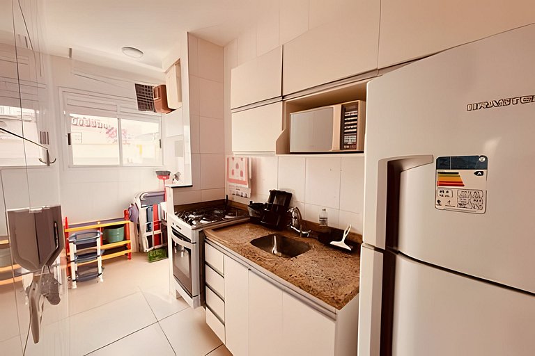 Apto 6 Pessoas • Piscina • 250m Praia • Wi-Fi • Ar