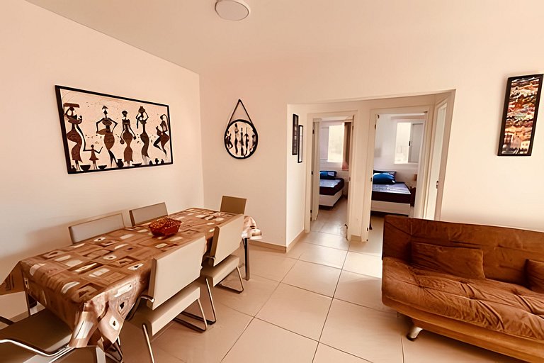 Apto 6 Pessoas • Piscina • 250m Praia • Wi-Fi • Ar