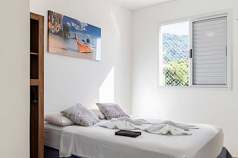 Apto para 6, a 250 metros da praia, enxoval, Wi-Fi e piscina