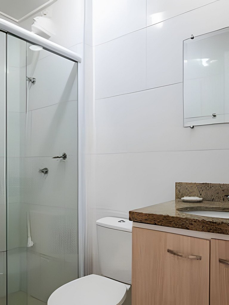 Apto para 6, a 250 metros da praia, enxoval, Wi-Fi e piscina