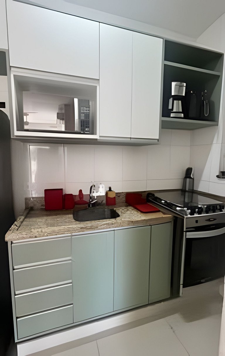 Apto para 6, a 250 metros da praia, enxoval, Wi-Fi e piscina