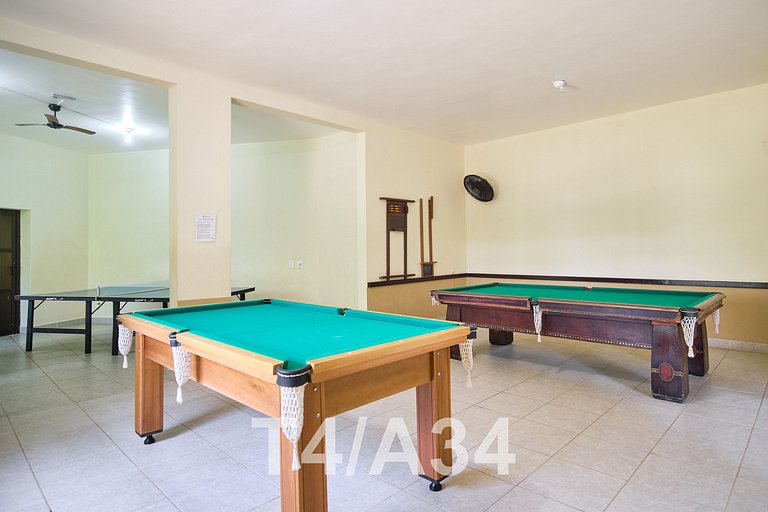 Resort: 2Q c/ Ar • 80m da Praia • Piscina & Tênis