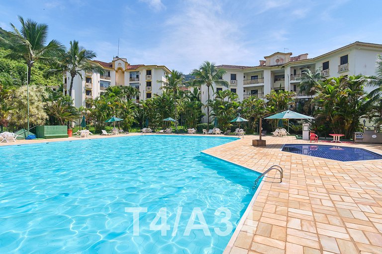 Resort: 2Q c/ Ar • 80m da Praia • Piscina & Tênis