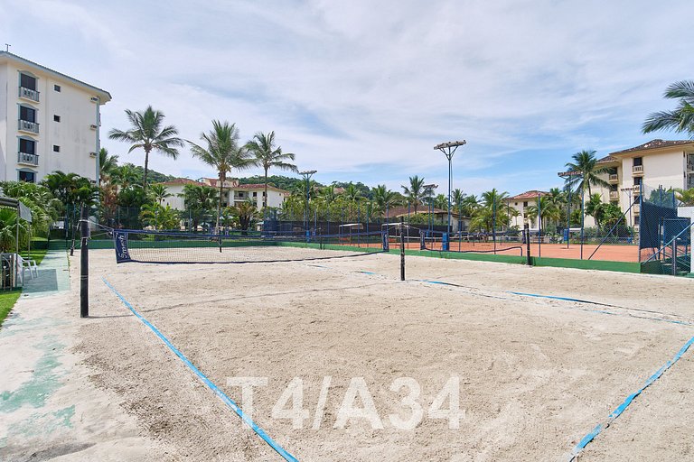 Resort: 2Q c/ Ar • 80m da Praia • Piscina & Tênis