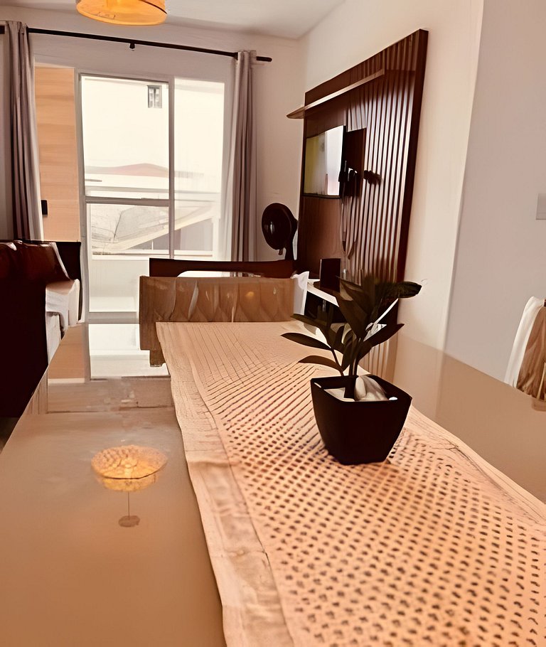Apê novo c/ AC, churrasqueira, piscina e sauna!