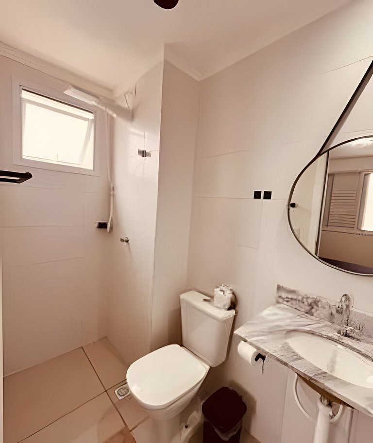 Apê novo c/ AC, churrasqueira, piscina e sauna!