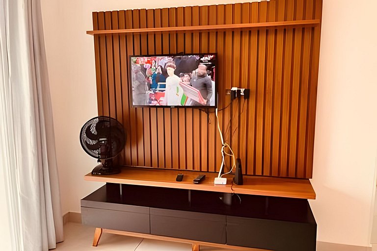 Apê novo c/ AC, churrasqueira, piscina e sauna!