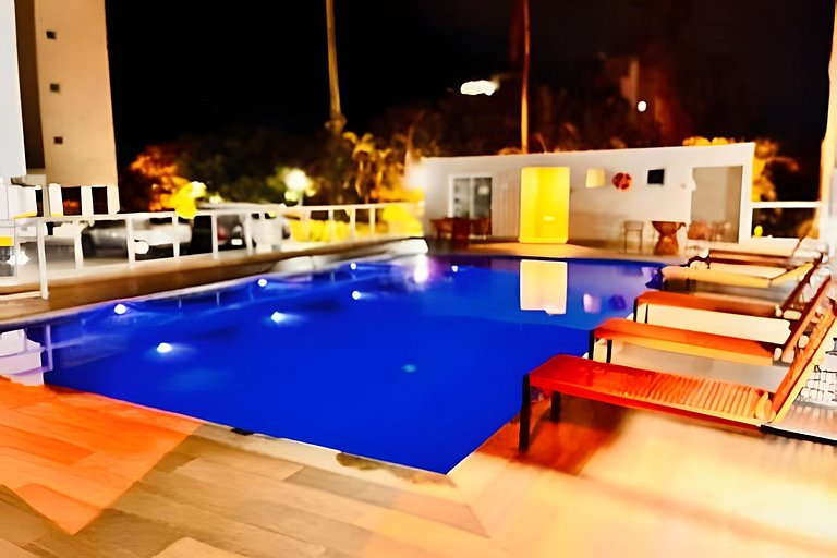 Apê novo c/ AC, churrasqueira, piscina e sauna!